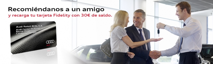 Recomiéndanos a un amigo y recarga tu tarjeta Fidelity con 30€ de saldo.