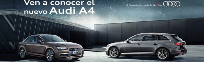 Te esperamos el próximo jueves 3 de Diciembre, en nuestro Concesionario  Oficial Audi Catalunya Wagen para descubrir el nuevo Audi A4