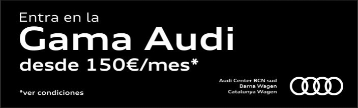 Entra en la Gama Audi por 150€/mes.    Entrada 2.243€